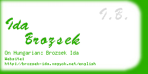 ida brozsek business card